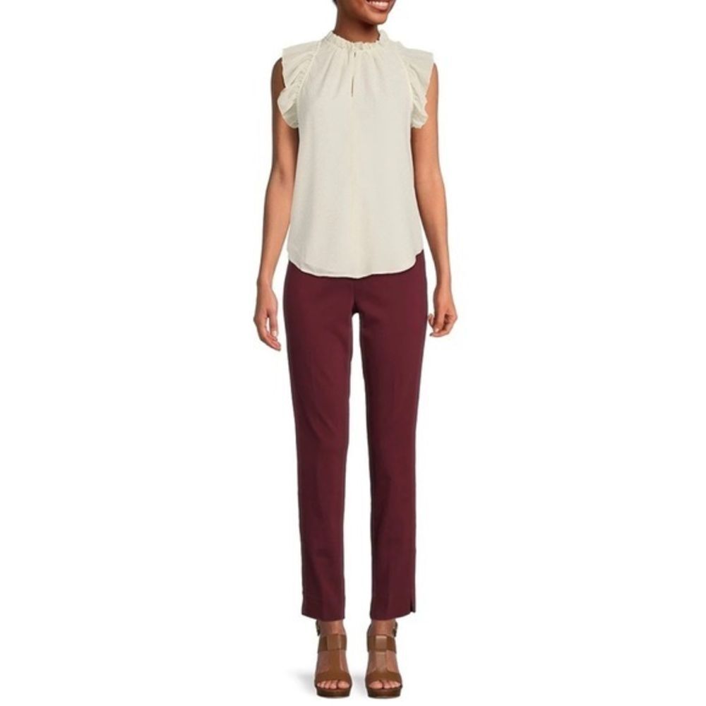 Michael Kors Lux Tech Stretch Flat Front Straight Leg Pant‎ - Siz…